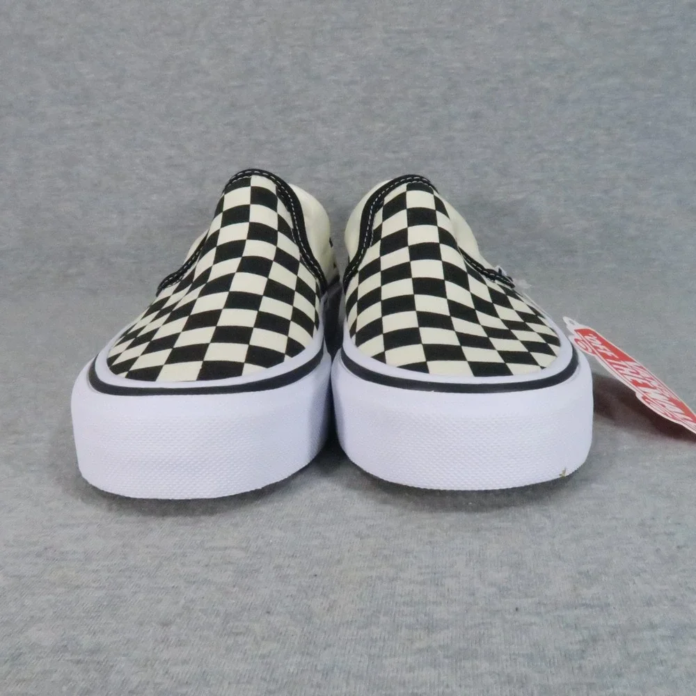 Vans Classic Slip-On Shoes Women US 6.5 Black White Checkerboard VN000EYEBWW NEW